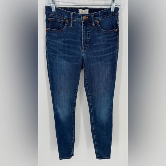 Madewell 9" Mid-Rise Skinny Jeans in Larkspur Wash: TENCEL™ Denim Edition - Picture 1 of 14